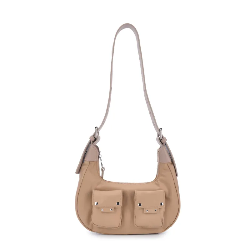 Sally small recycled Nylon grey sold by Nunoo Bags