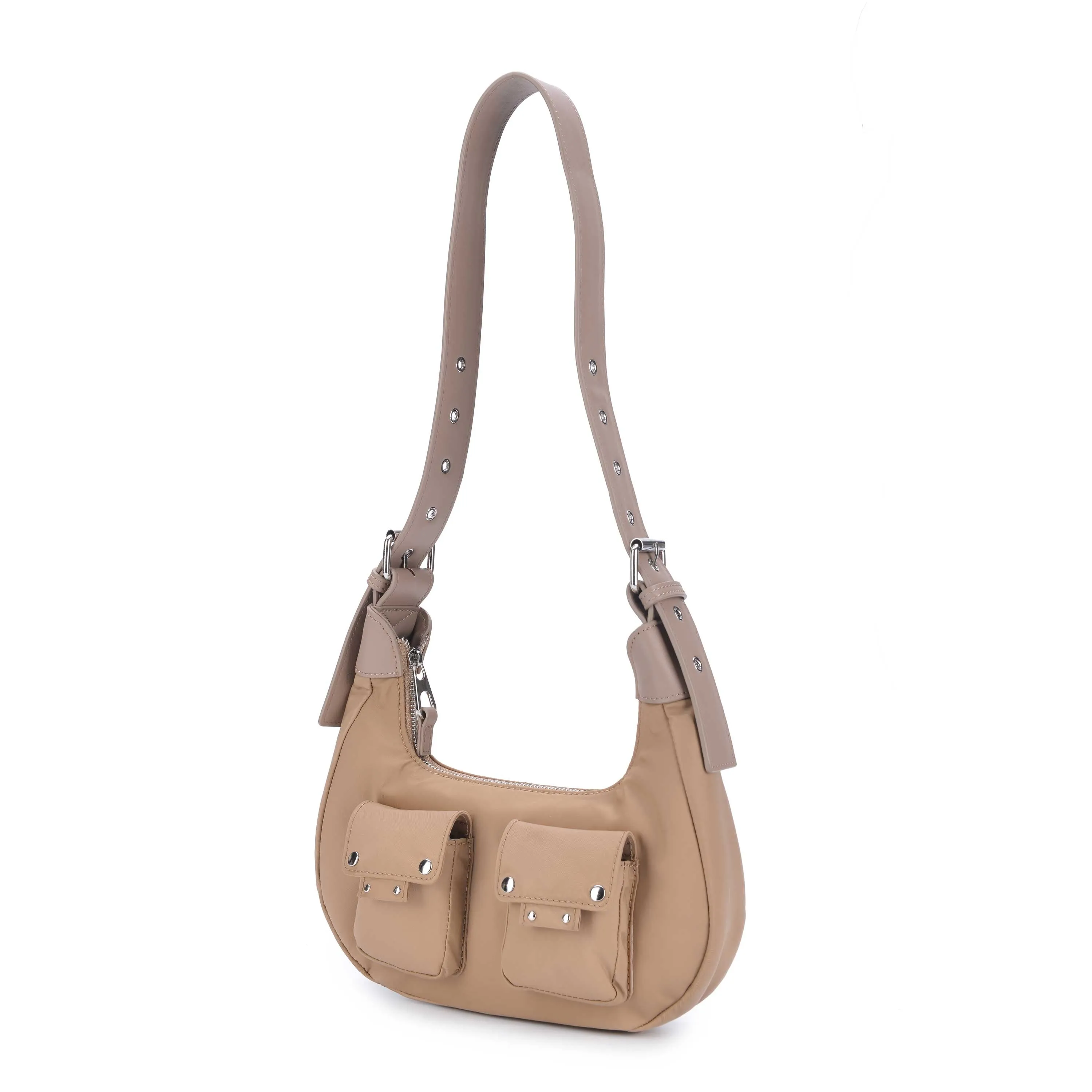 Sally small recycled Nylon grey sold by Nunoo Bags product image thumbnail 2