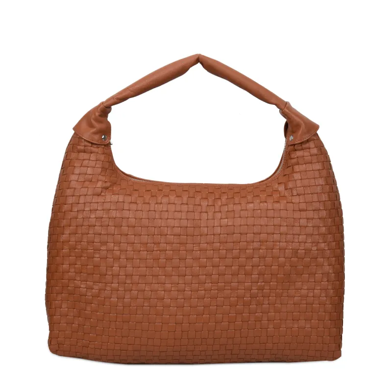 Maxi Dandy Braided Mountain Cognac sold by Nunoo Bags