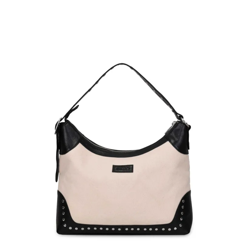Rio Rivet Canvas Leather Off White sold by Nunoo Bags