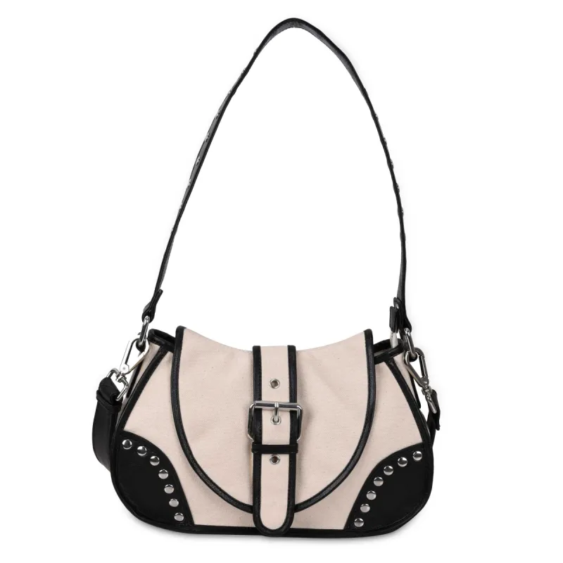 Maria Rivet Canvas Leather Off White sold by Nunoo Bags
