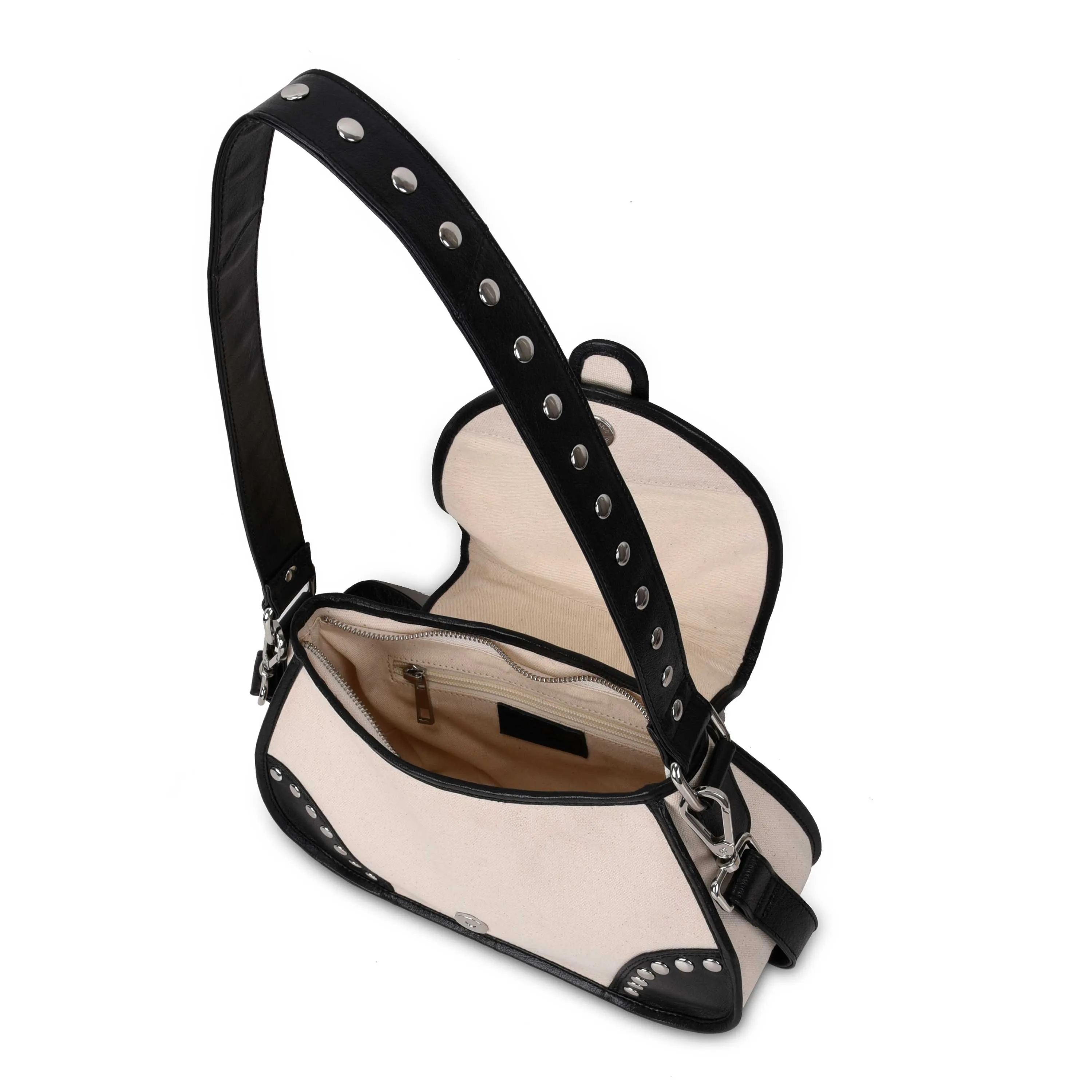 Maria Rivet Canvas Leather Off White sold by Nunoo Bags product image thumbnail 3