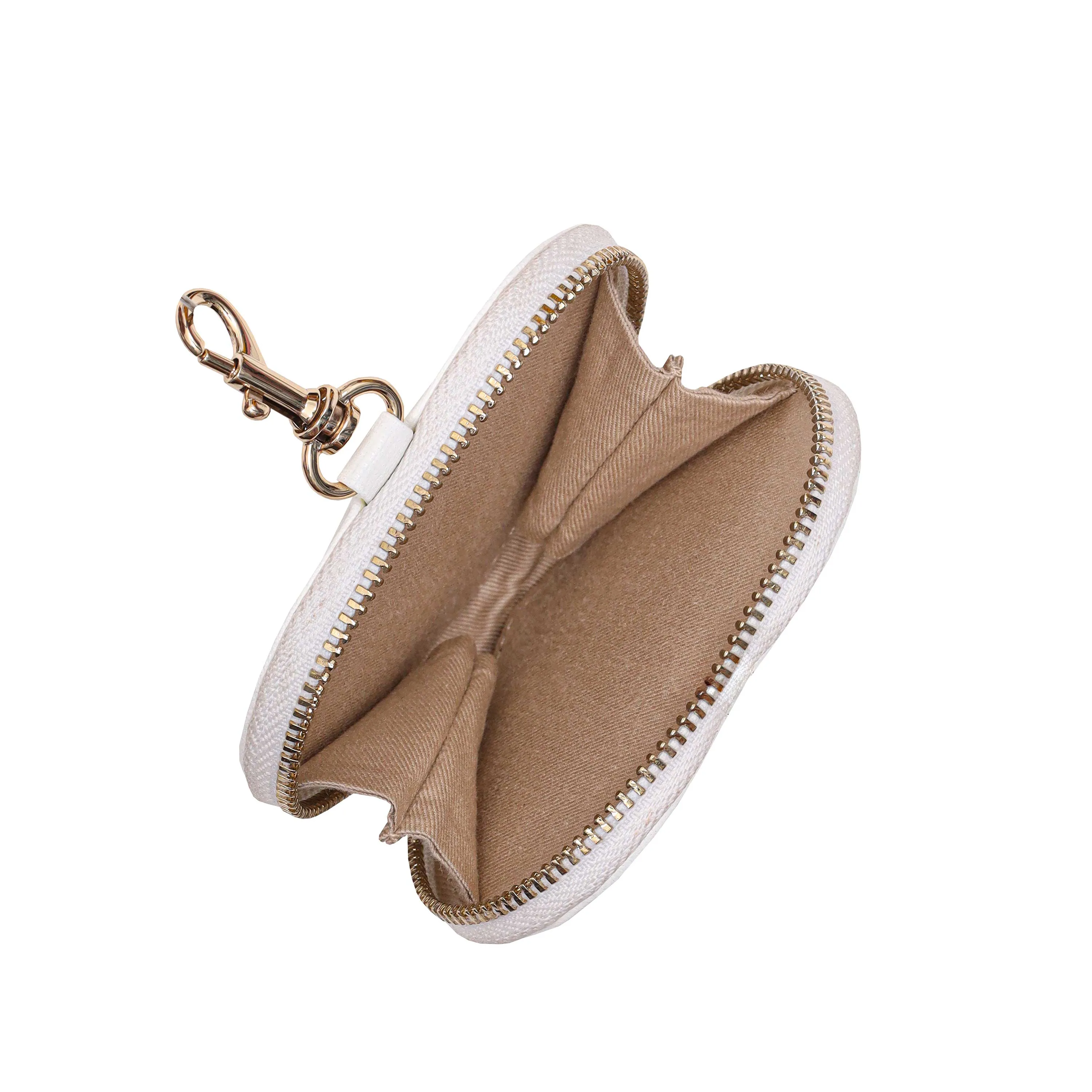 Heart Coin Pocket Florence White w. Gold sold by Nunoo Bags product image thumbnail 4
