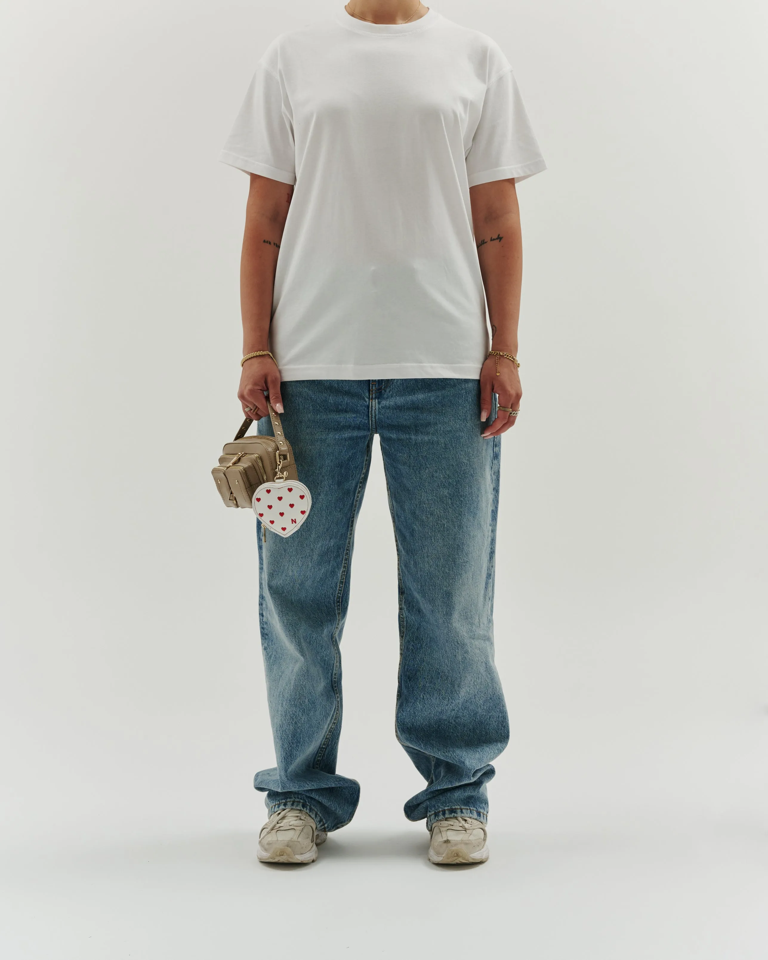 Heart Coin Pocket Florence White w. Gold sold by Nunoo Bags product image thumbnail 2