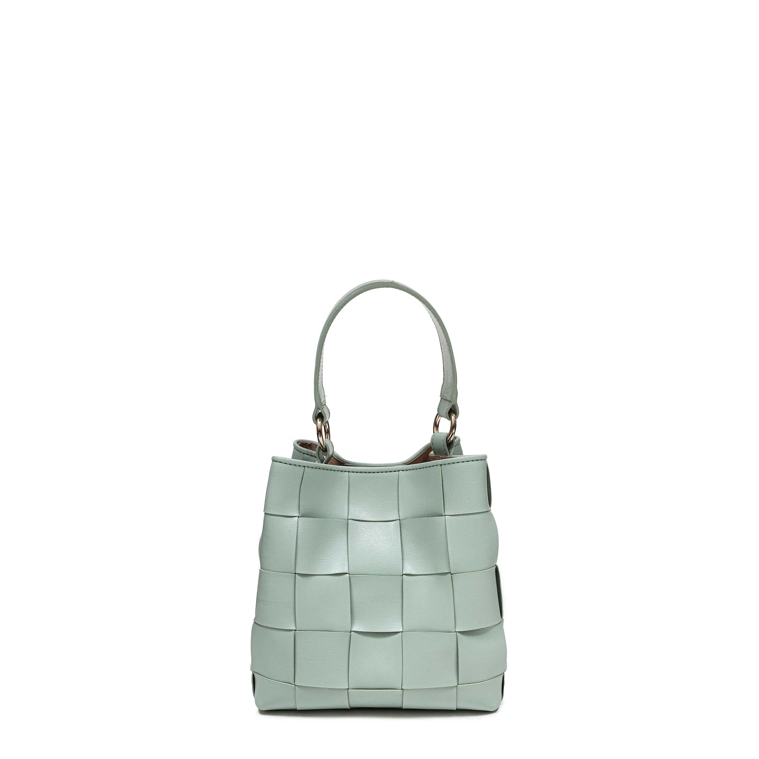 Small Chiara Braided Florence Dusty Aqua w. Gold sold by Nunoo Bags product image thumbnail 3