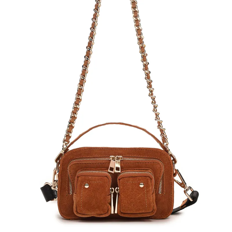 Helena Chain Suede Toffee w. Gold sold by Nunoo Bags