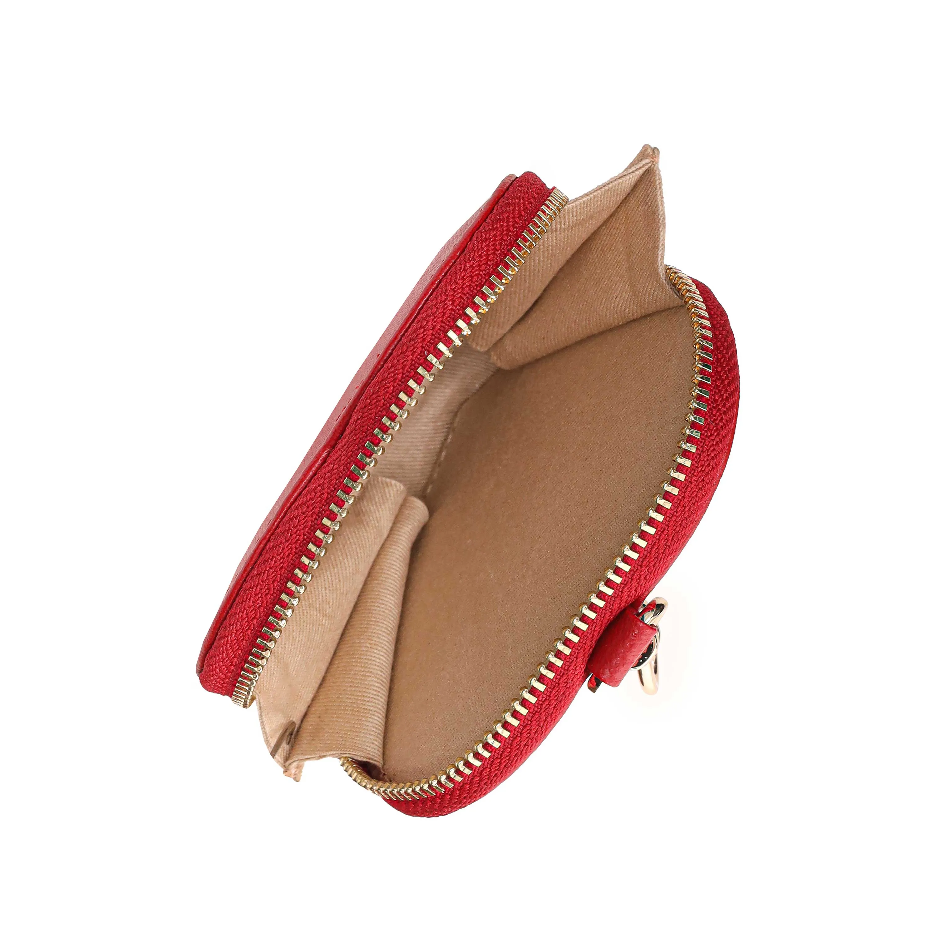 Heart Coin Pocket Florence Bright Red w. Gold sold by Nunoo Bags product image thumbnail 3