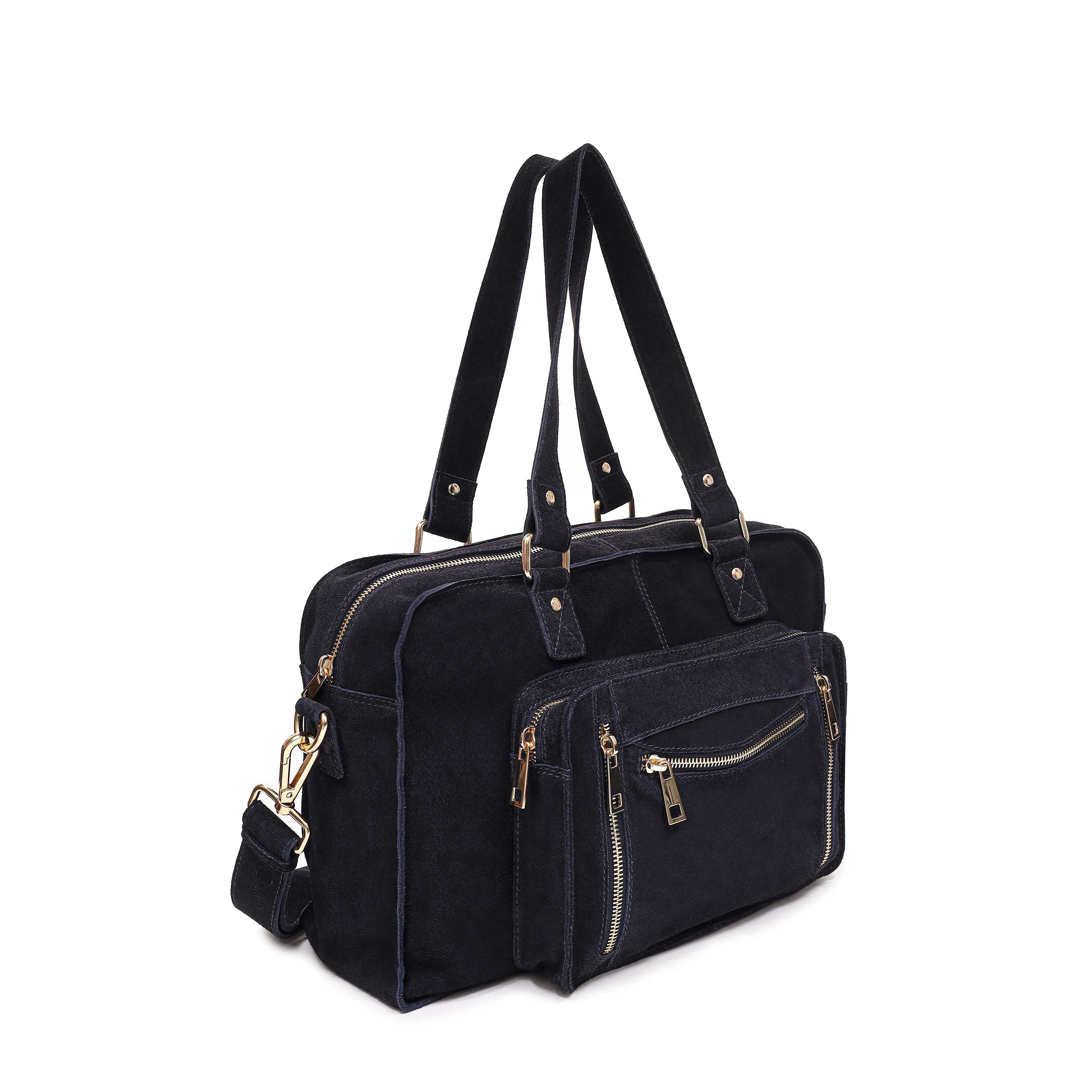 Mille Suede Navy w. Gold sold by Nunoo Bags product image thumbnail 3