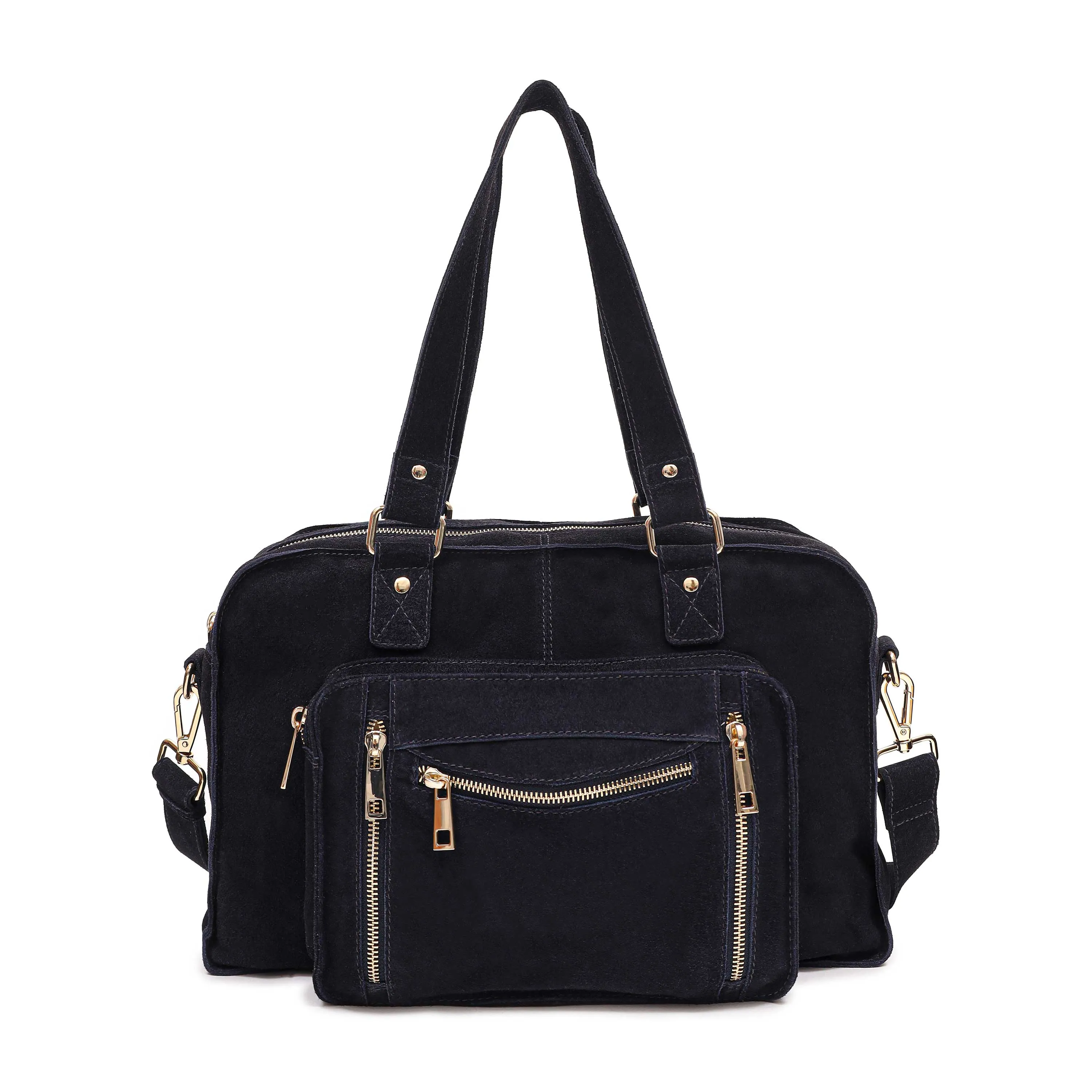 Mille Suede Navy w. Gold sold by Nunoo Bags