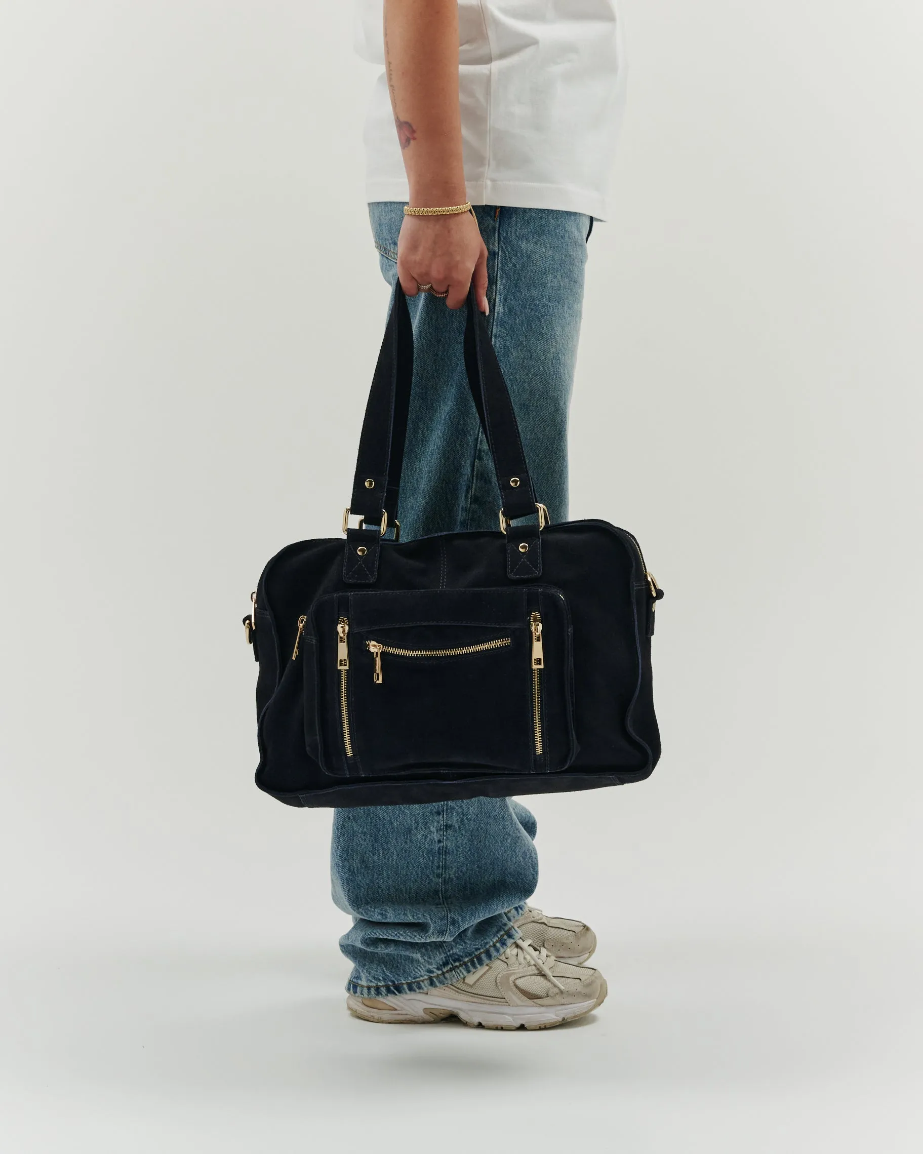 Mille Suede Navy w. Gold sold by Nunoo Bags product image thumbnail 2