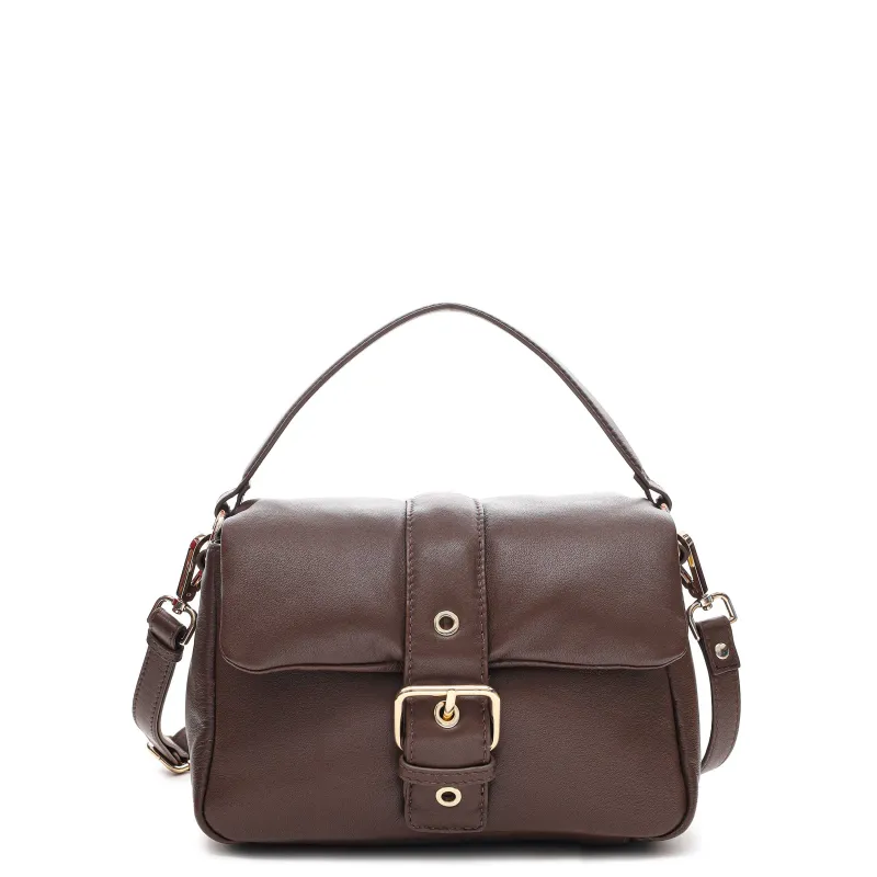 Honey Buckle Puffed Sheep Dark Brown w. Gold sold by Nunoo Bags