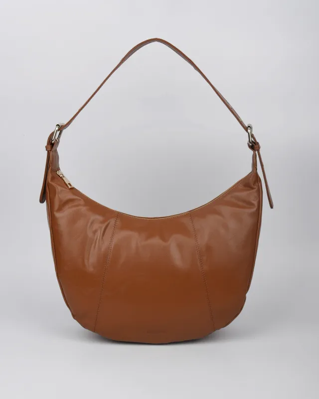 Stella Small Cloud Cognac w. Gold sold by Nunoo Bags