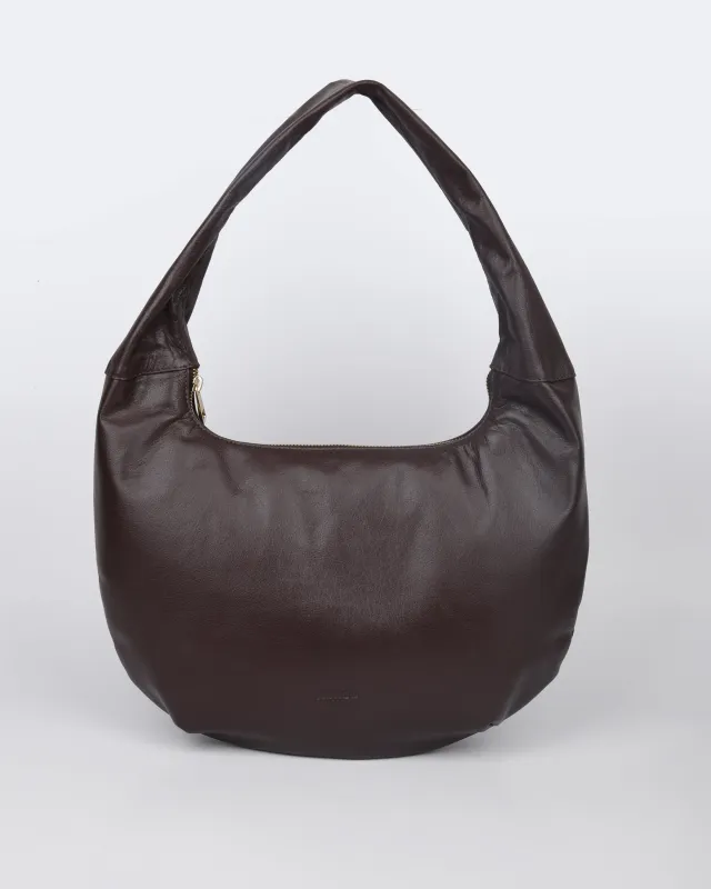 Small Gabi Cloud Dark Brown w. Gold sold by Nunoo Bags