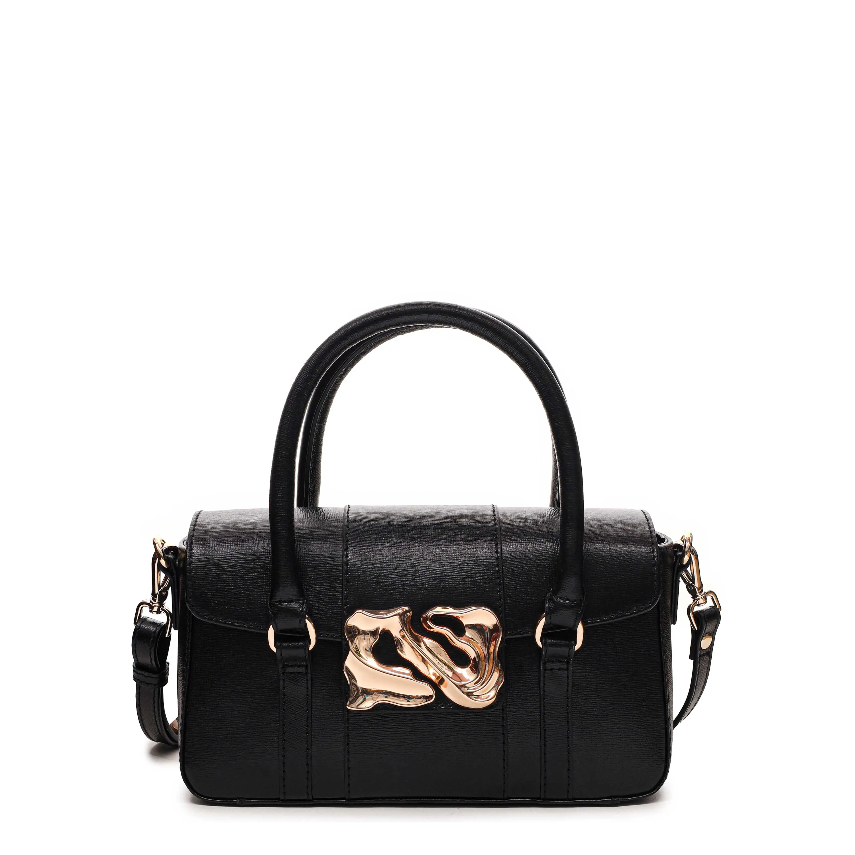 Small Maggie Icon Florence Black w. Gold sold by Nunoo Bags