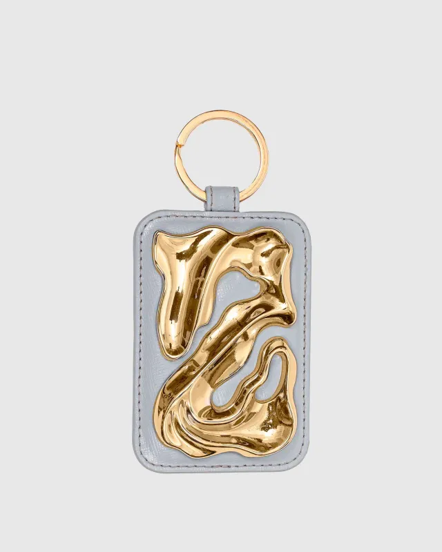 Icon Key Ring Florence Light Grey w. Gold sold by Nunoo Bags
