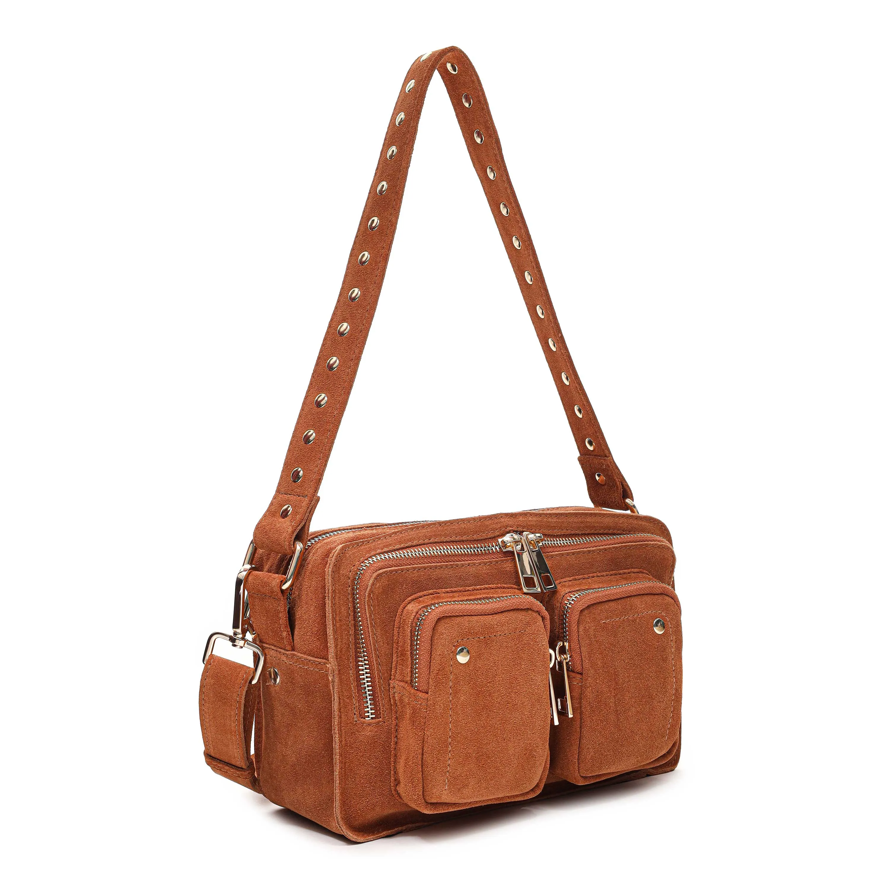 Ellie Suede Toffee w. Gold sold by Nunoo Bags product image thumbnail 2