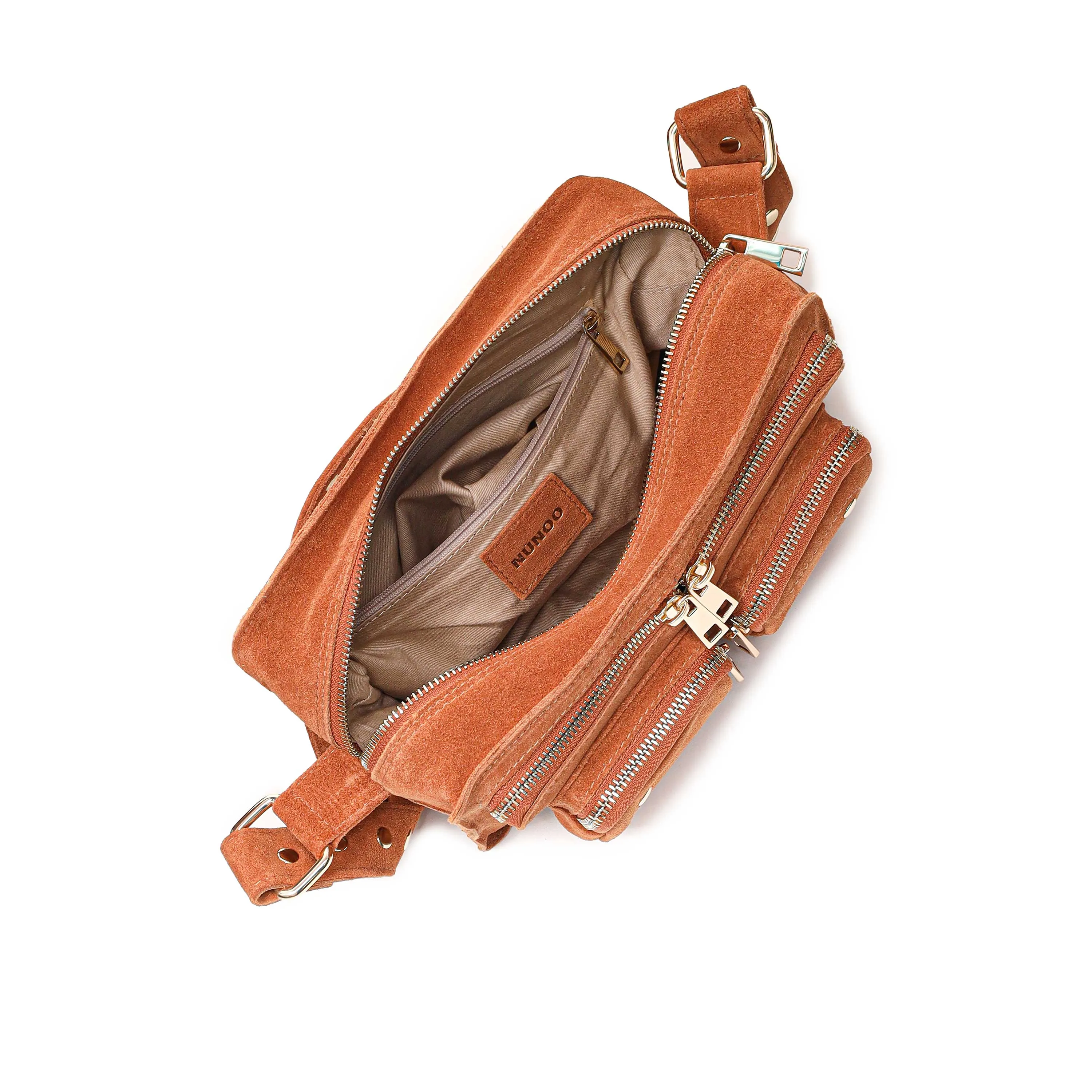 Ellie Suede Toffee w. Gold sold by Nunoo Bags product image thumbnail 3