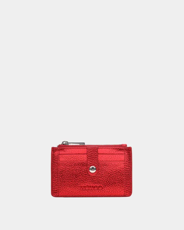 Pixie Buckle Metallic Bright Red sold by Nunoo Bags