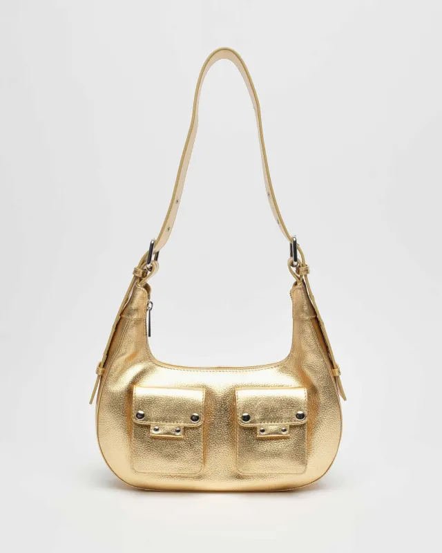 Sally Small Metallic Light Gold sold by Nunoo Bags