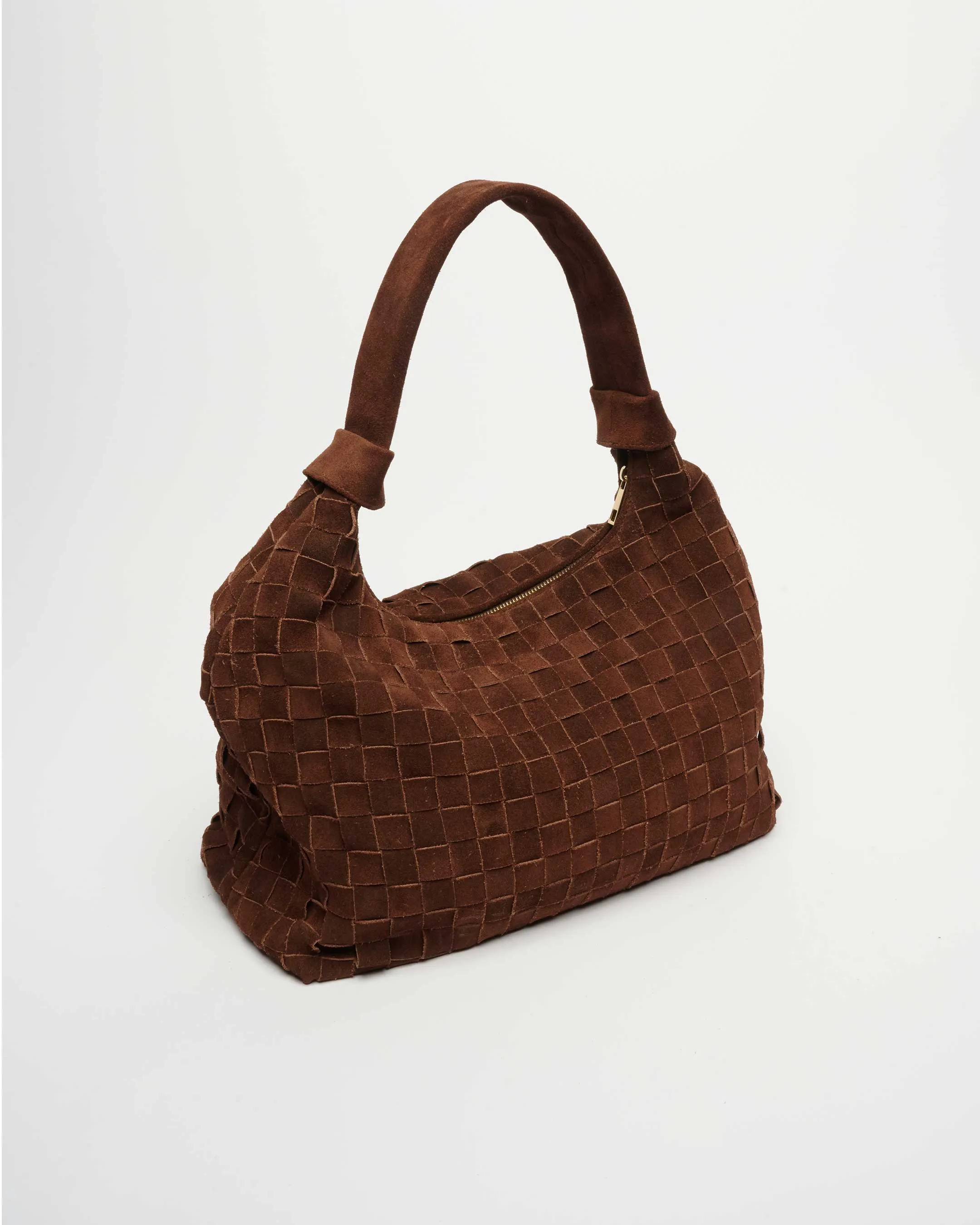 Big Dandy Braided Suede Dark Brown w. Gold sold by Nunoo Bags product image thumbnail 3