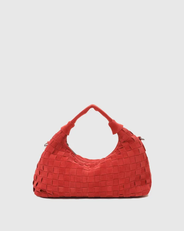 Dandy Braided Cloud Suede Red sold by Nunoo Bags