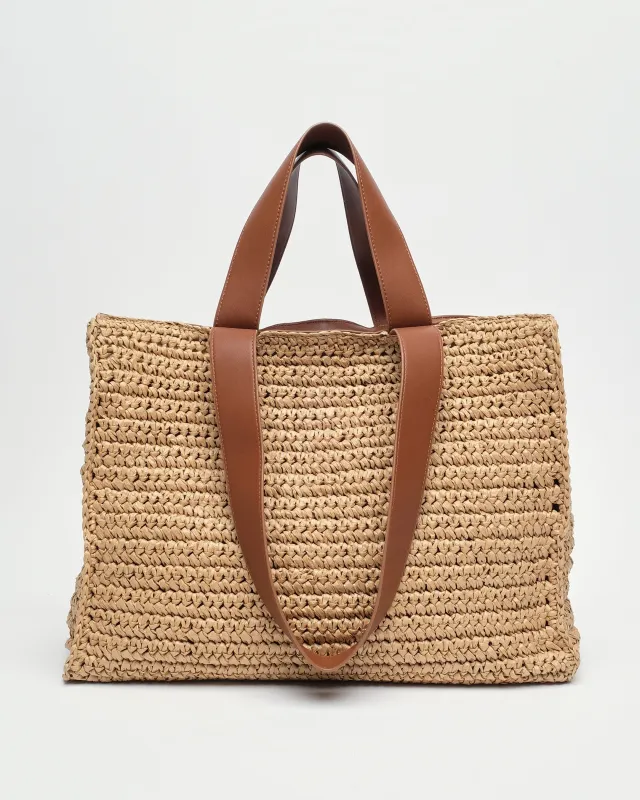 Shopper Raffia Light Brown sold by Nunoo Bags