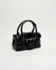Maggie Buckle Wrinkle Black sold by Nunoo Bags