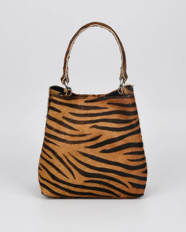Small Chiara Stripes Deluxe Dark Brown sold by Nunoo Bags