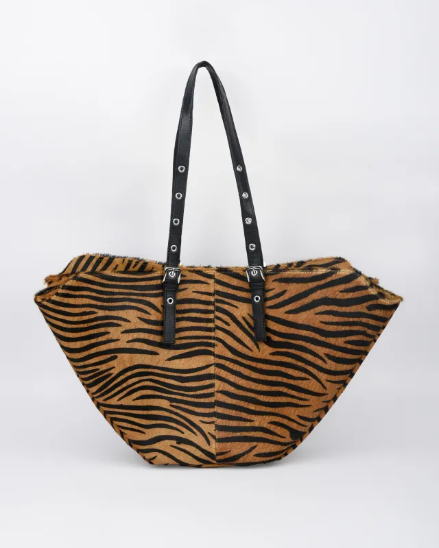Nora Stripes Deluxe Dark Brown sold by Nunoo Bags