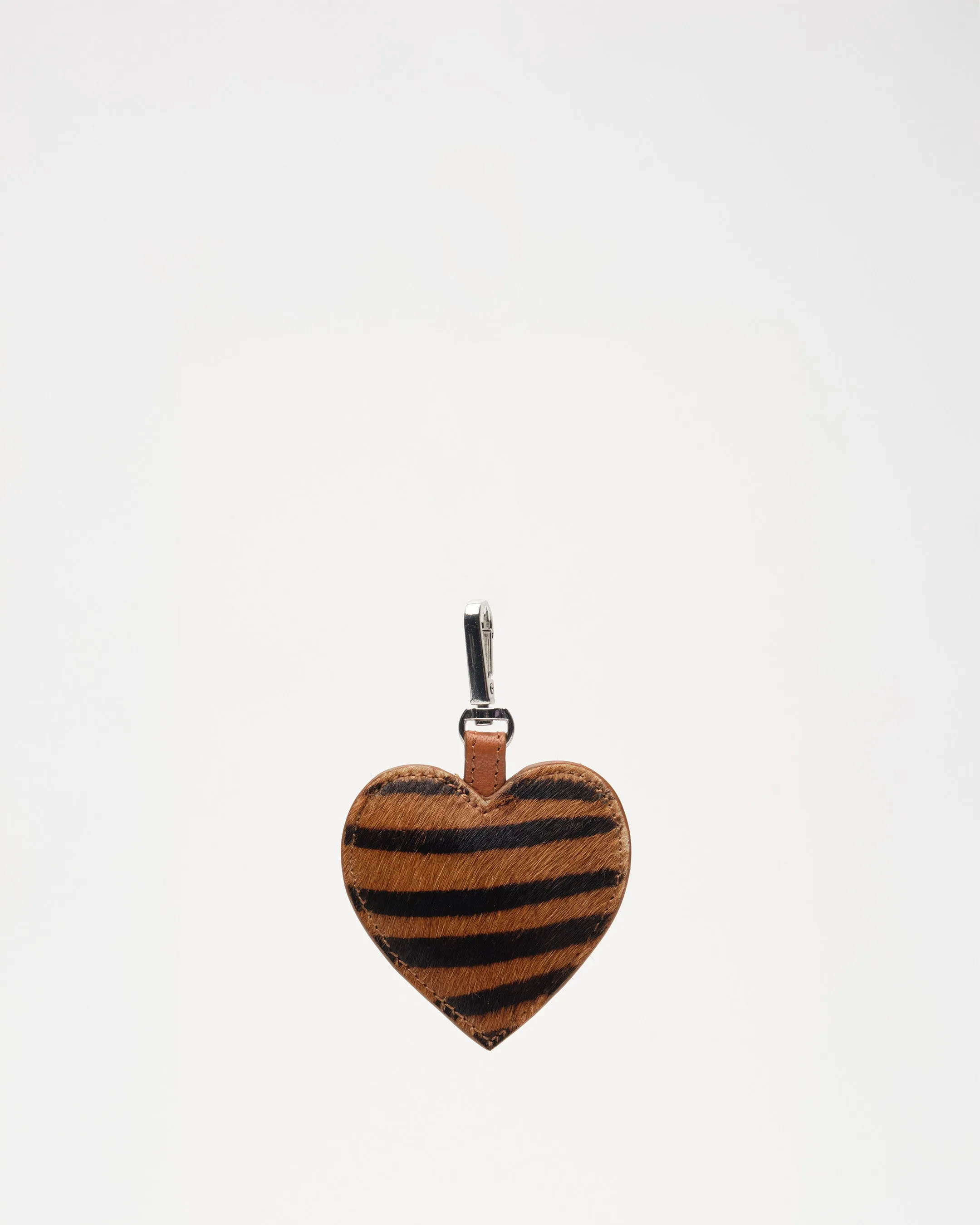 Bagcharm Heart Stripes Deluxe Dark Brown sold by Nunoo Bags
