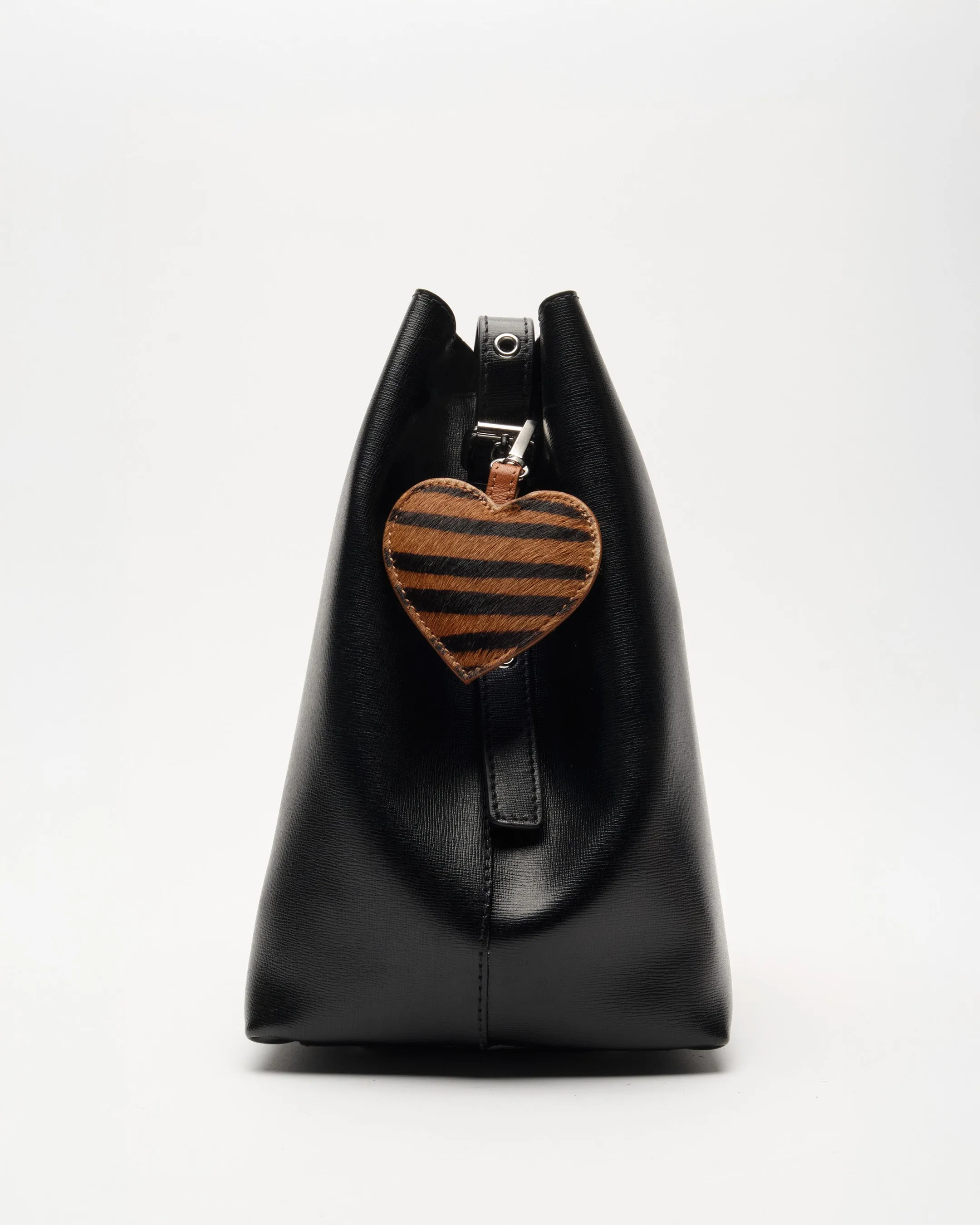 Bagcharm Heart Stripes Deluxe Dark Brown sold by Nunoo Bags product image thumbnail 2