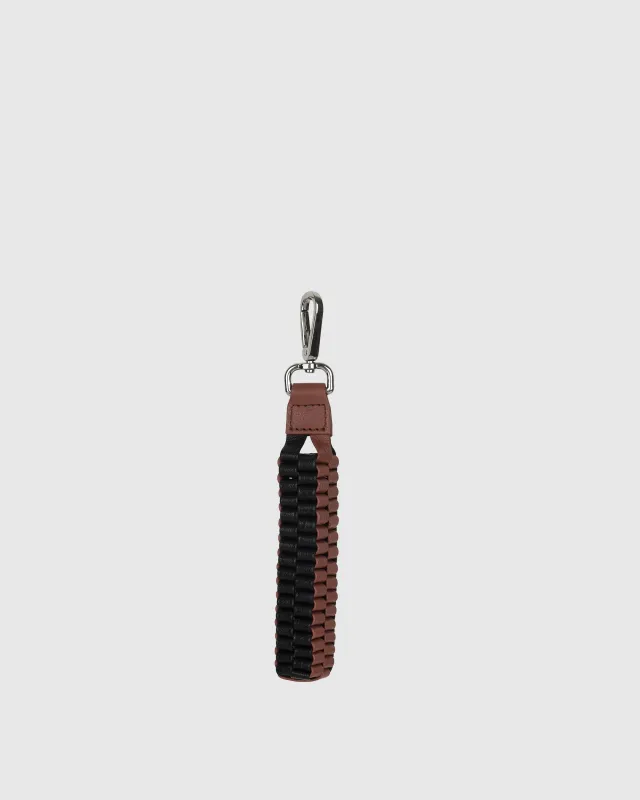 Bagcharm Braided Black/Brown sold by Nunoo Bags