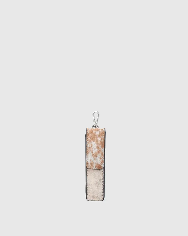 Lipgloss Bag Charm Light Brown Dots sold by Nunoo Bags