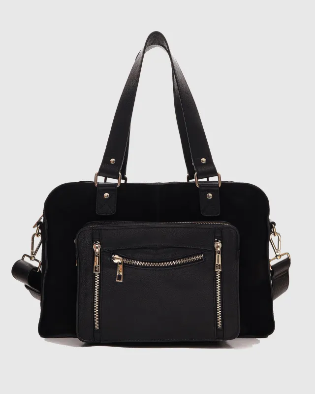 Mille Suede Mix Black w. Gold sold by Nunoo Bags