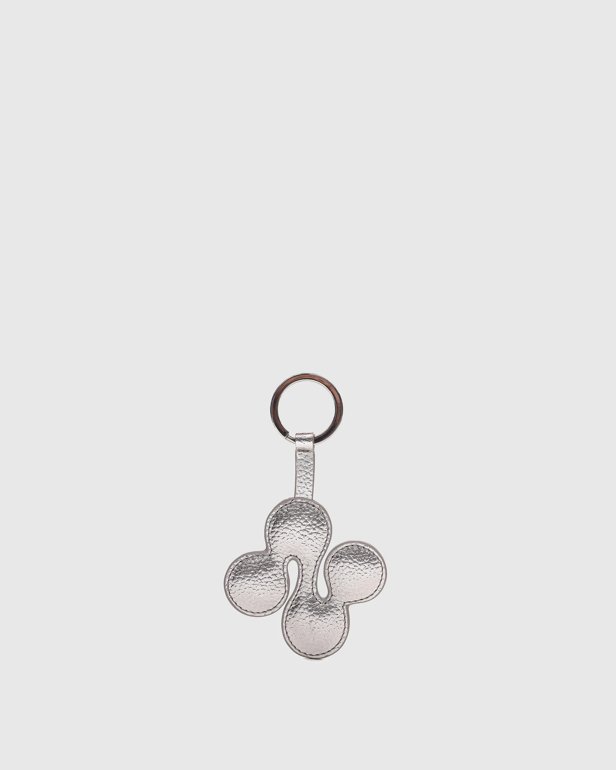 Small Logo Keyring Metallic Silver sold by Nunoo Bags