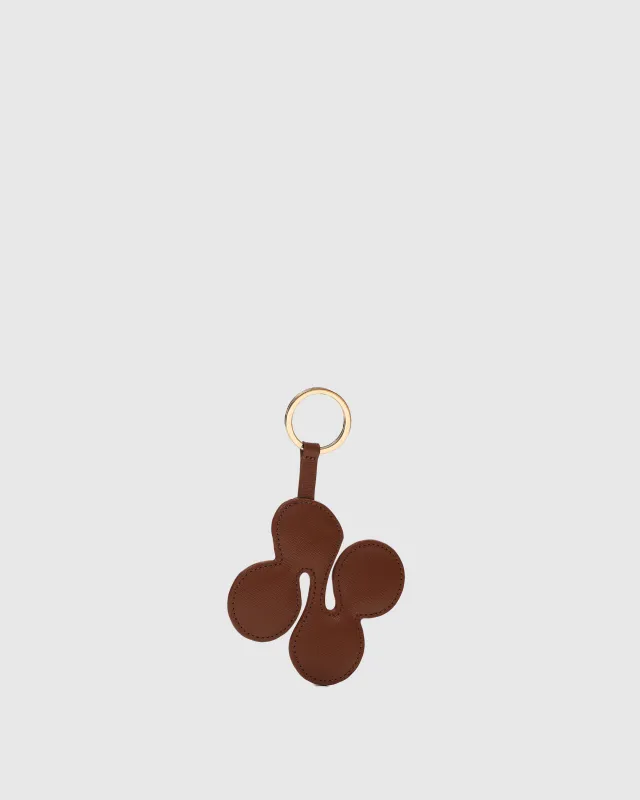 Logo Keyring Florence Brown w. Gold sold by Nunoo Bags