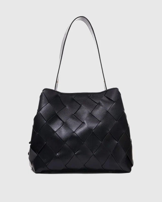 Chiara Braided Florence Black w. Gold sold by Nunoo Bags