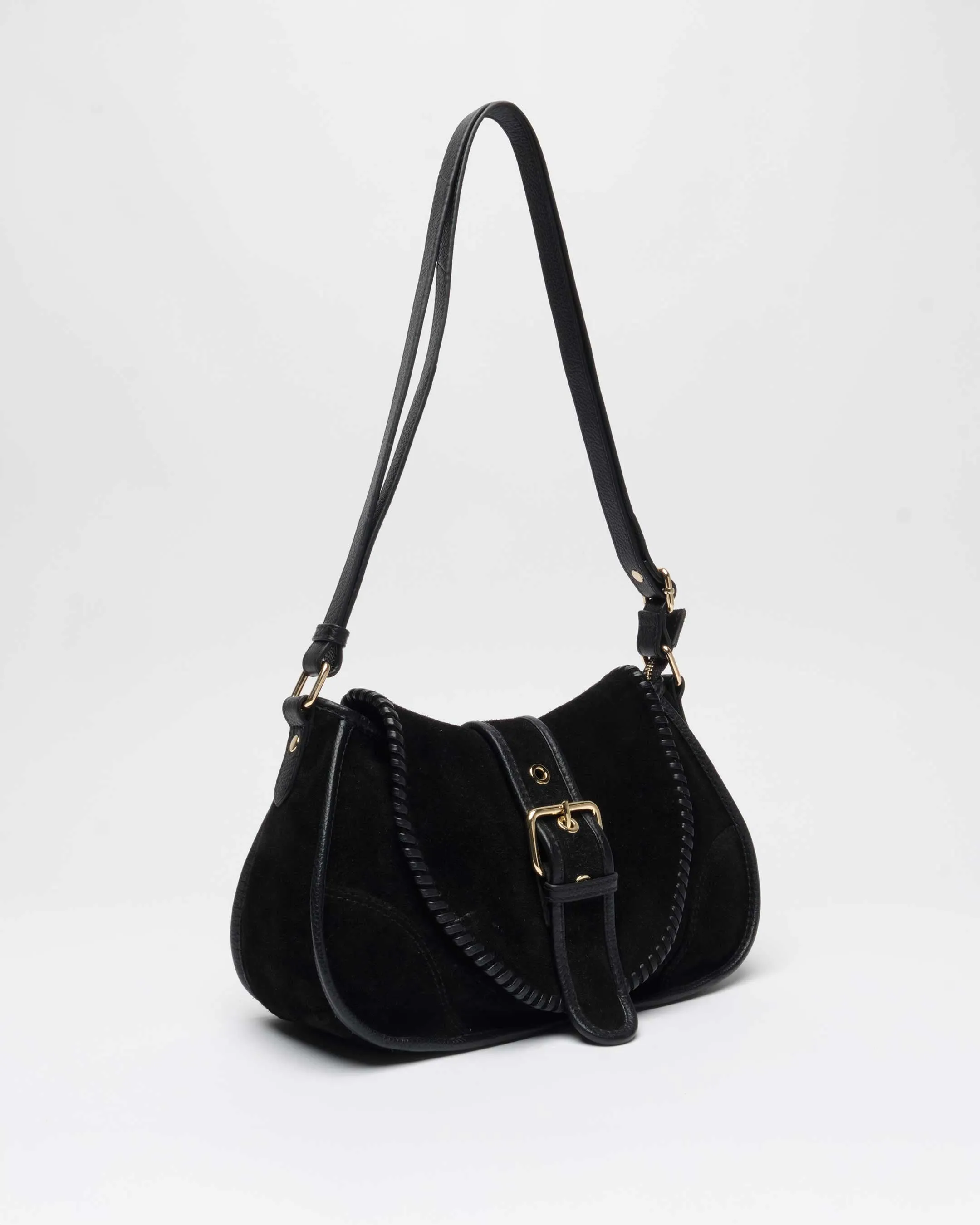 Maria Stitch Suede Black w. Gold sold by Nunoo Bags product image thumbnail 2