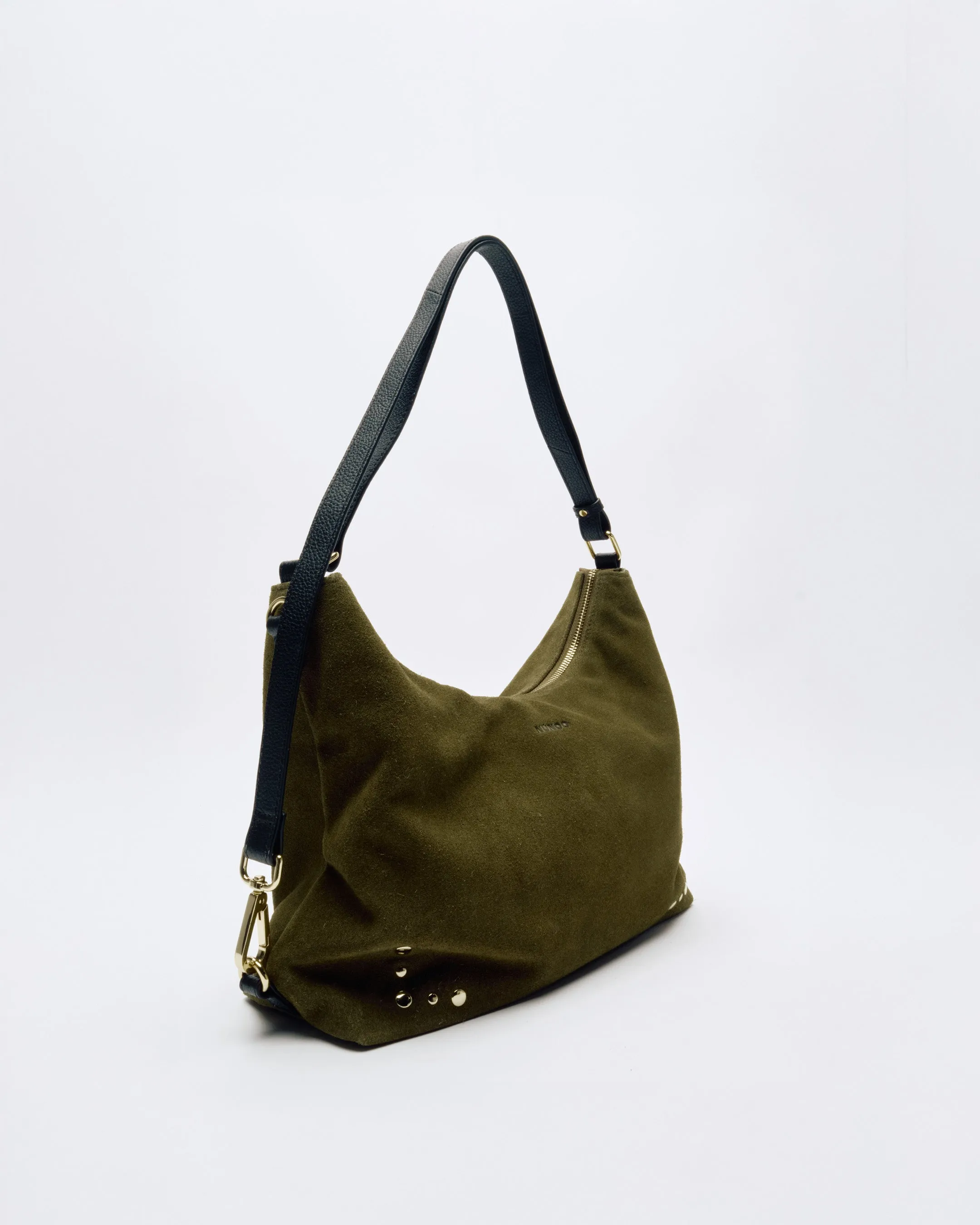 Rio Suede Dark Olive w. Gold sold by Nunoo Bags product image thumbnail 2