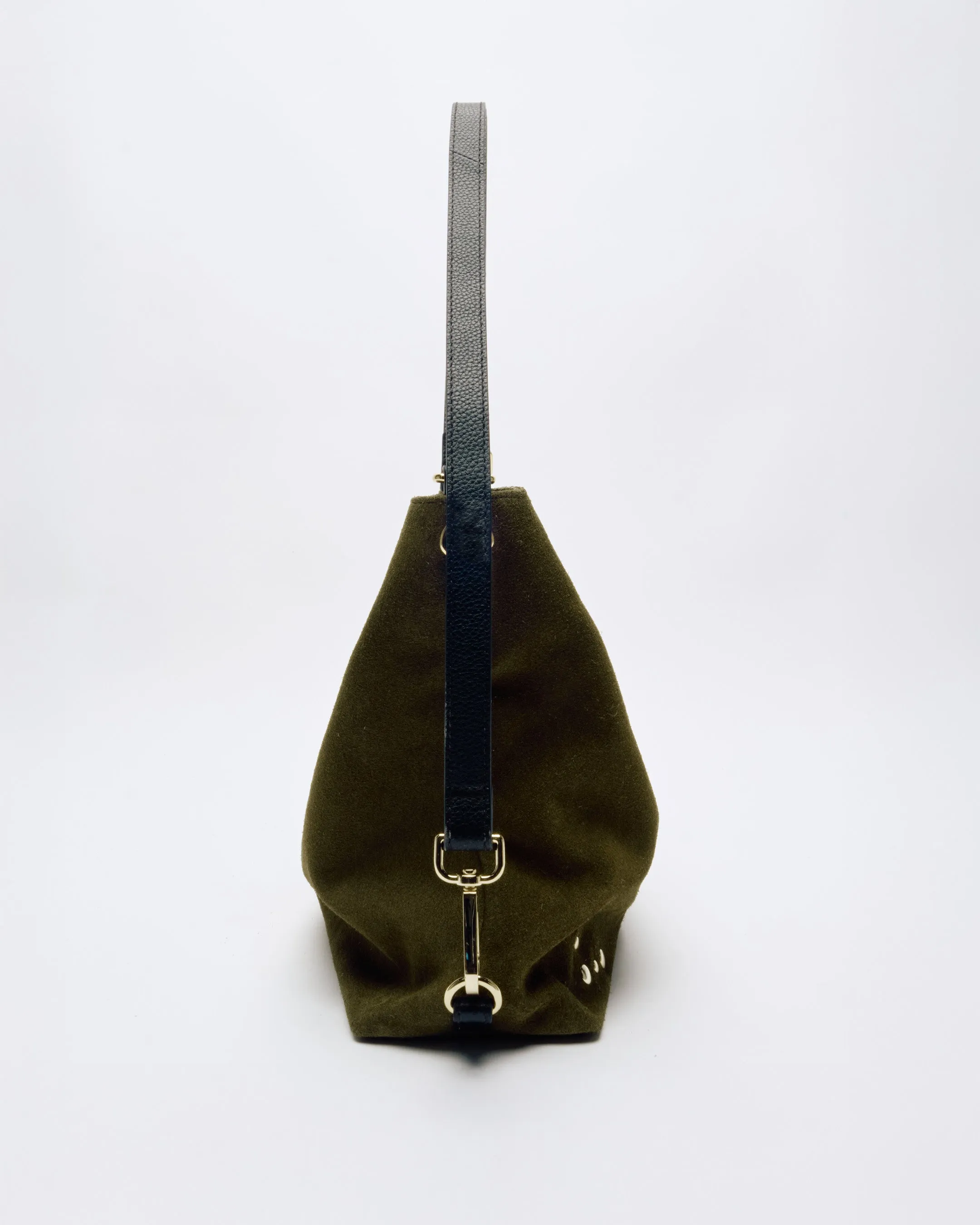 Rio Suede Dark Olive w. Gold sold by Nunoo Bags product image thumbnail 3