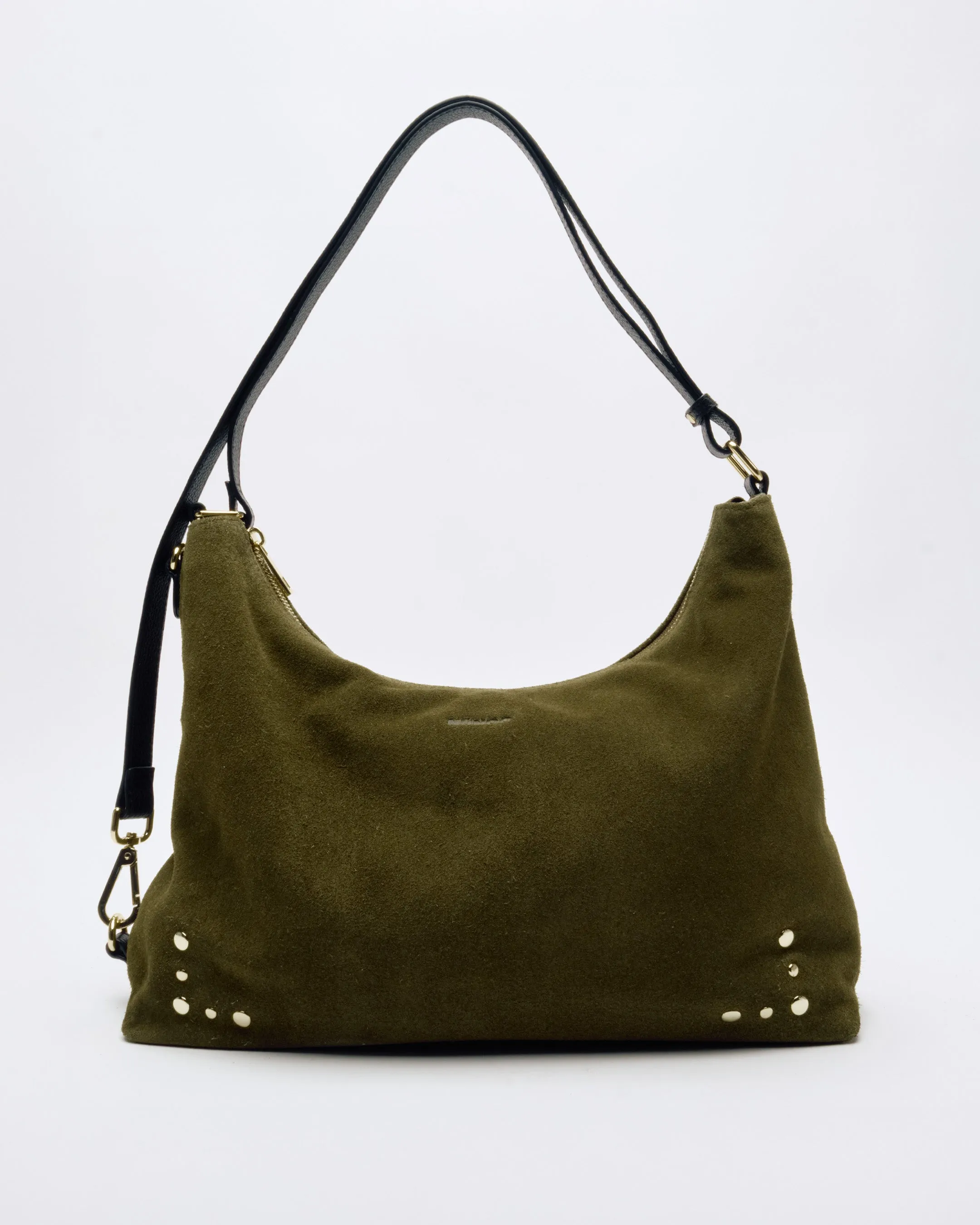 Rio Suede Dark Olive w. Gold sold by Nunoo Bags