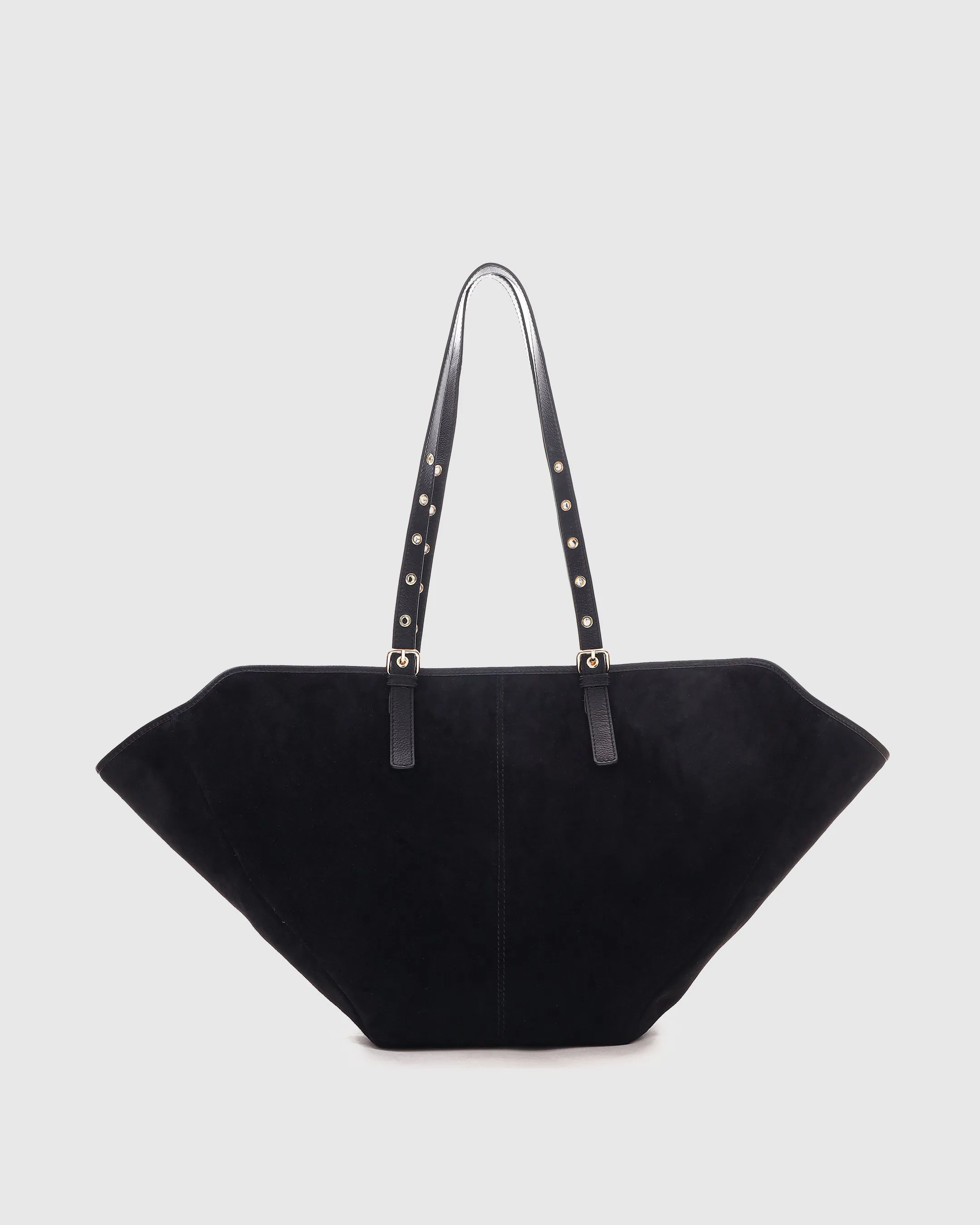Nora Suede Black w. Gold sold by Nunoo Bags