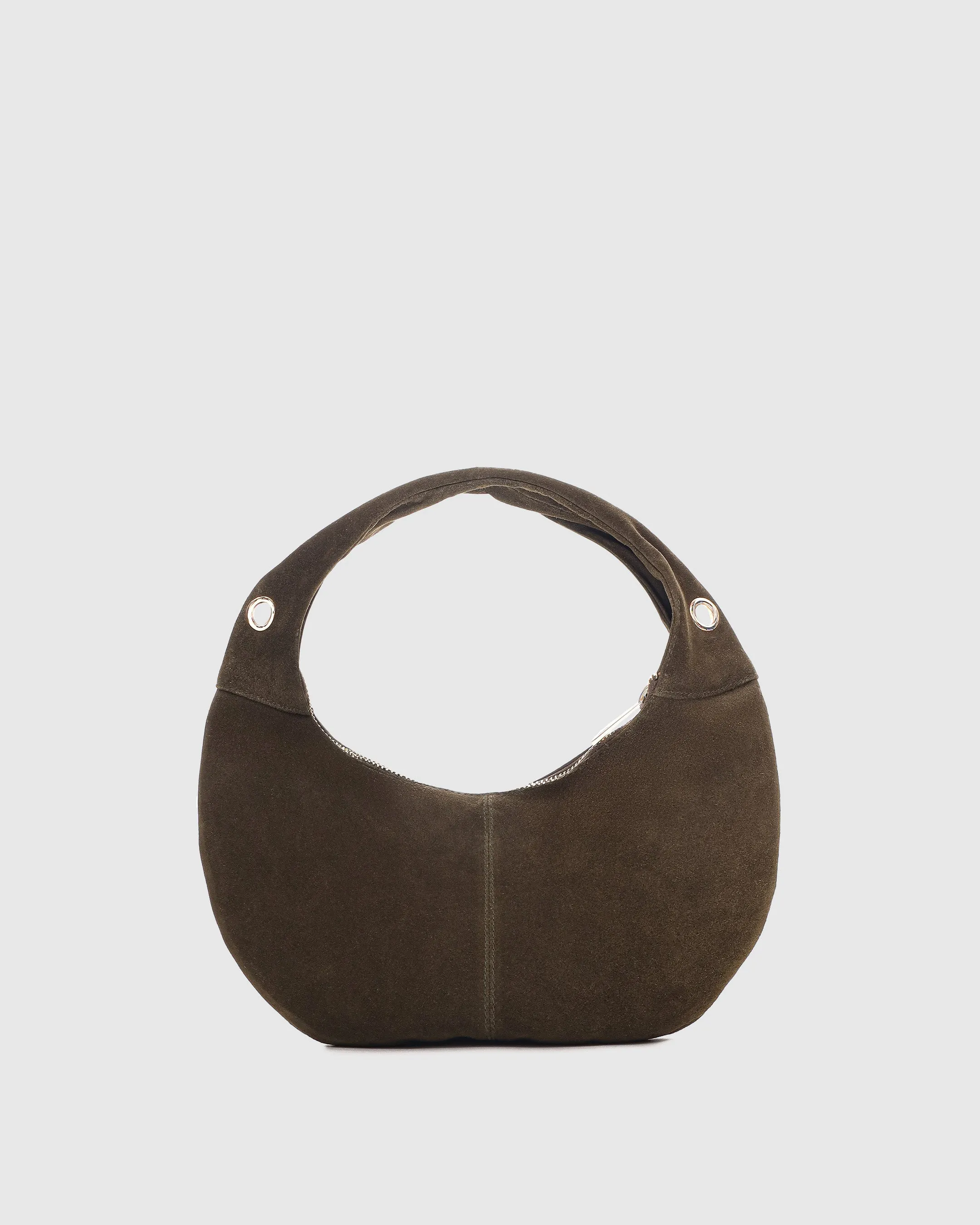 Mini Gabi Suede Fringe Dark Olive w. Gold sold by Nunoo Bags product image thumbnail 3