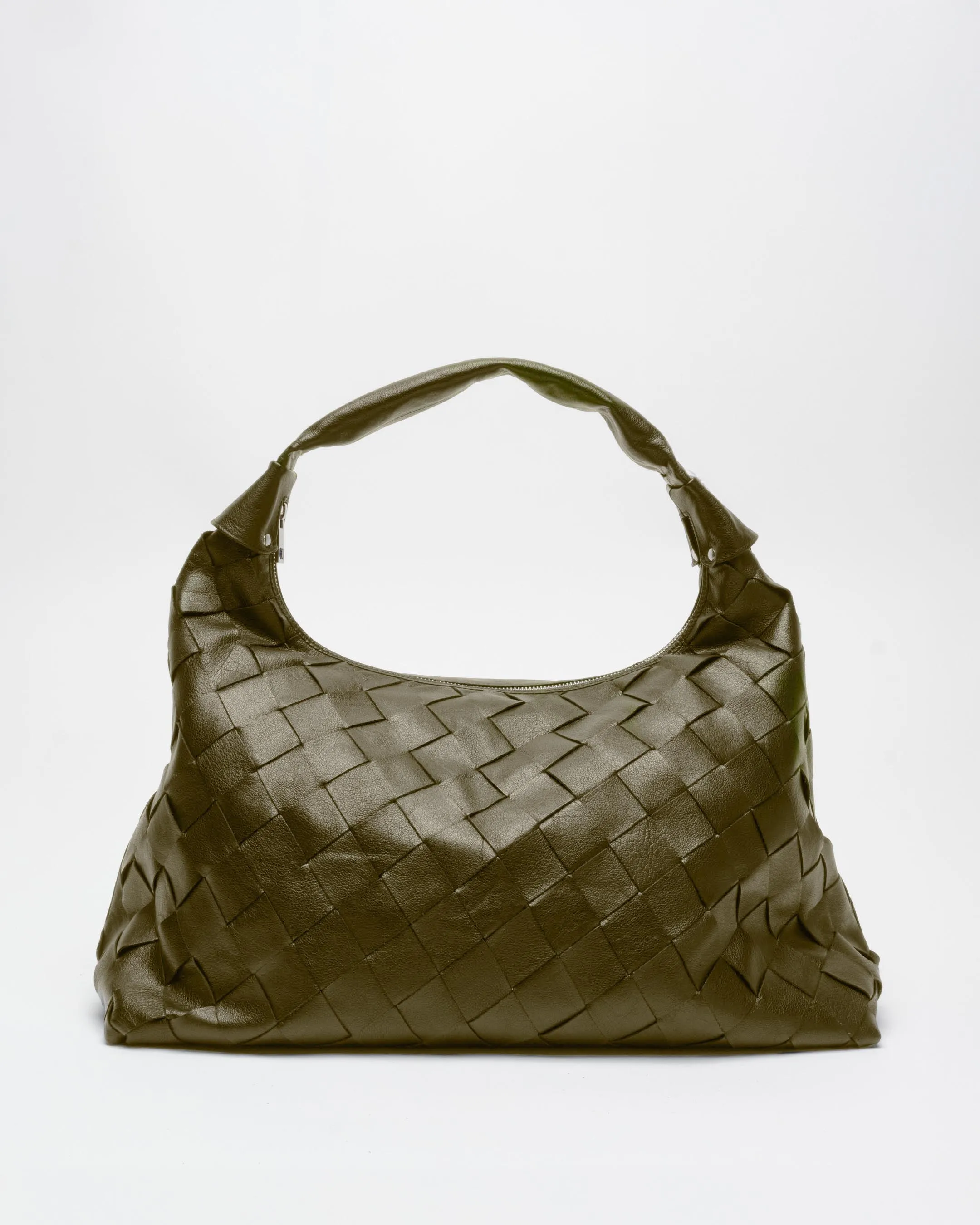 Maxi Dandy Braided Bias Mountain Dark Olive sold by Nunoo Bags