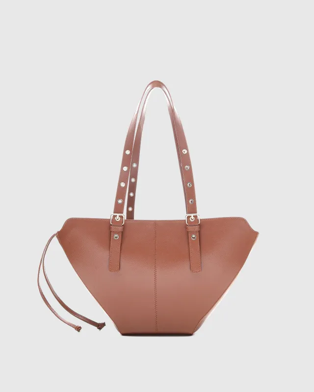 Small Nora Florence Brown w. Gold sold by Nunoo Bags