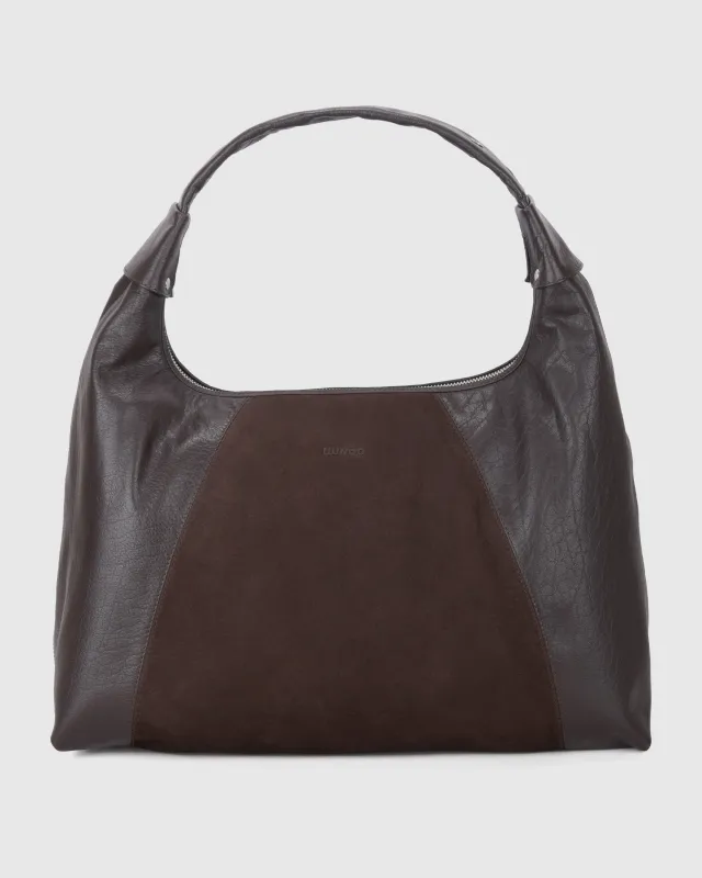 Maxi Dandy Nubuck Dark Brown sold by Nunoo Bags