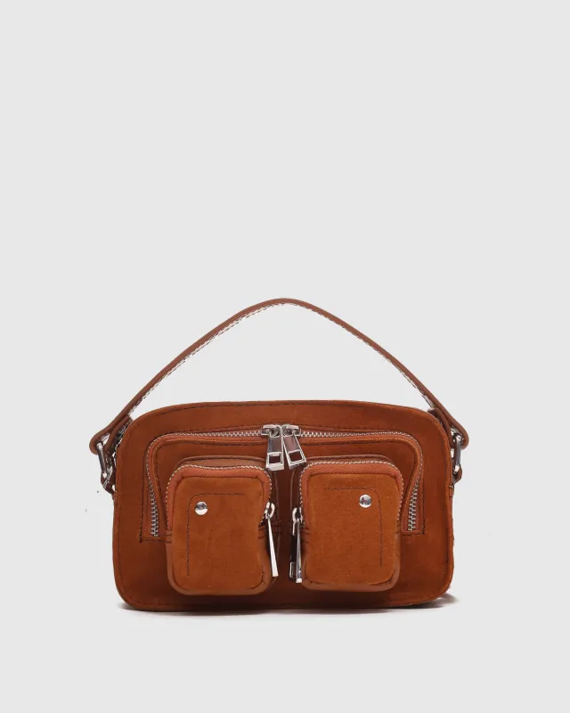Helena Suede Pecan Brown sold by Nunoo Bags
