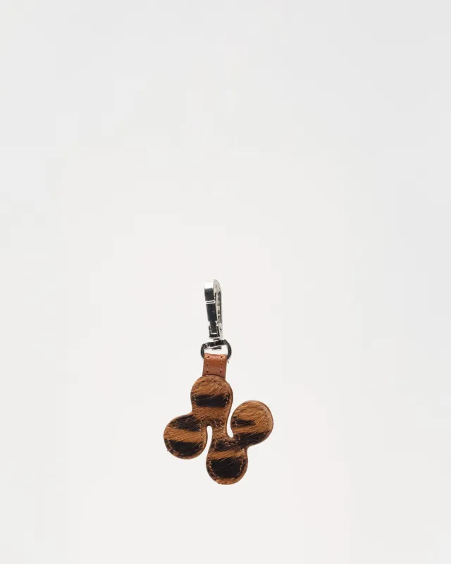 Logo Bagcharm Stripes Deluxe Dark Brown sold by Nunoo Bags