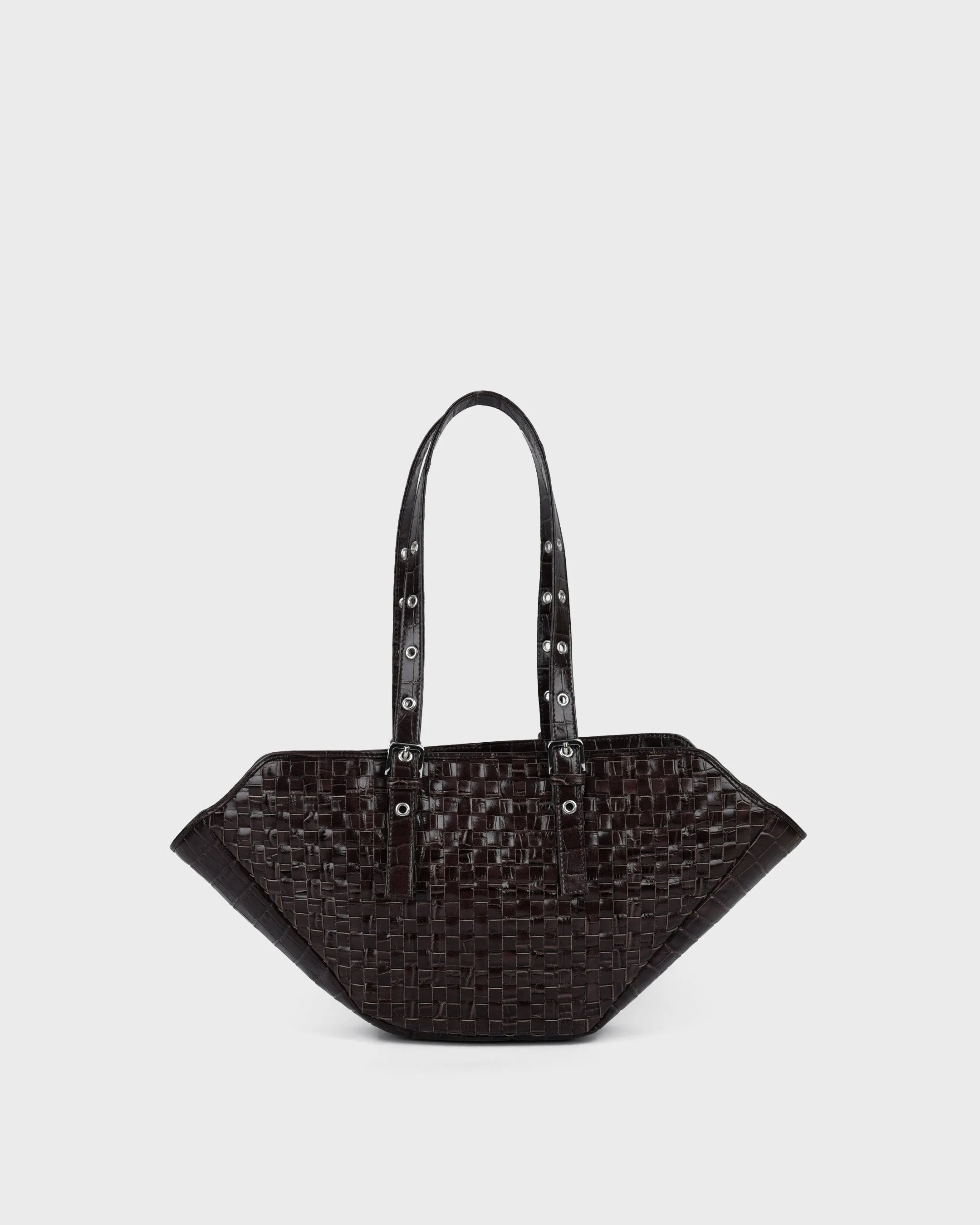 Small Nora Braided Texas Chocolate sold by Nunoo Bags