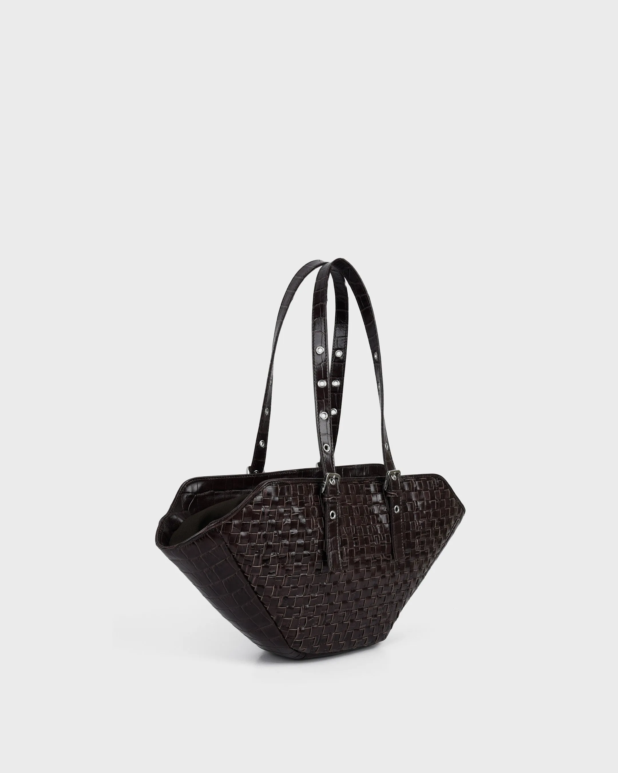 Small Nora Braided Texas Chocolate sold by Nunoo Bags product image thumbnail 2